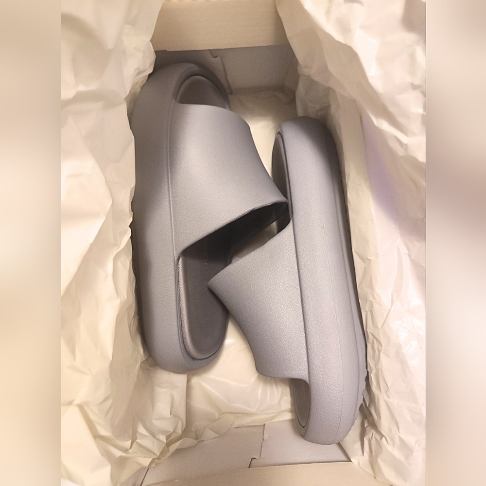 Stylish Gray Slide Sandals